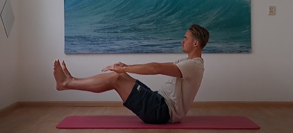 Yoga pose for core strength