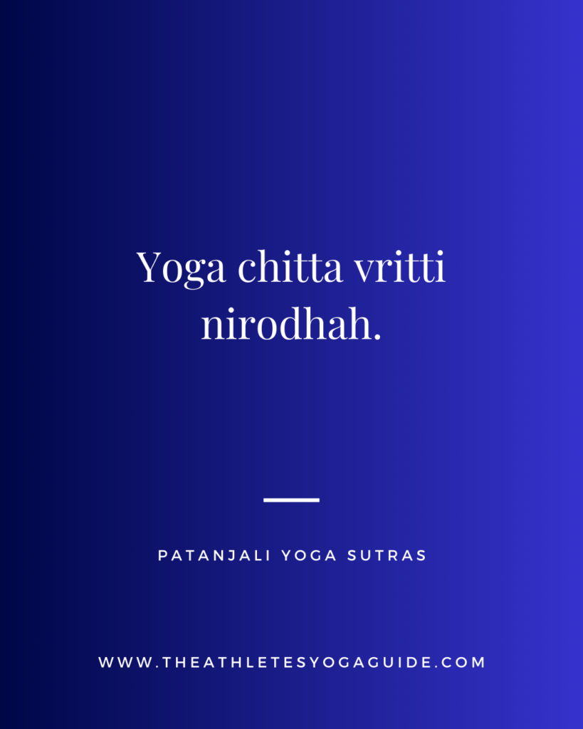 Image with the text Yoga chitta vritti nirodhah.