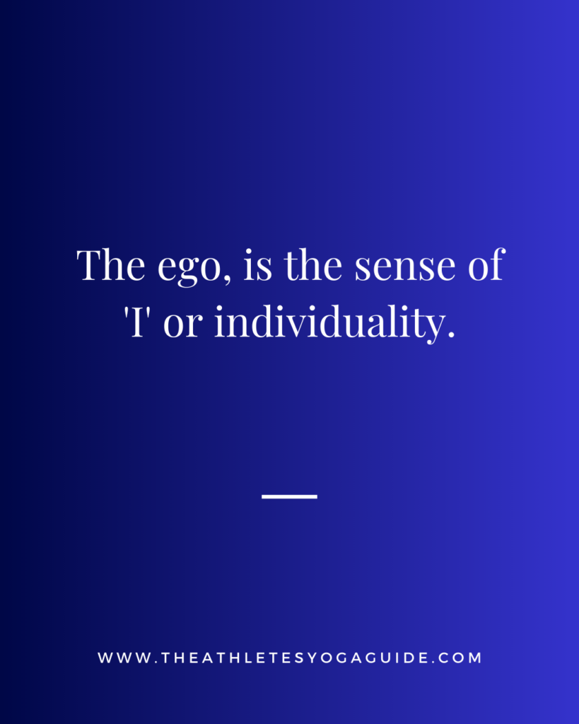 An image with the text; The ego, is the sense of 'I' or individuality.